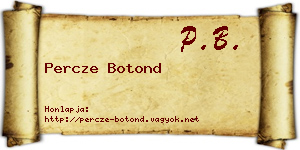 Percze Botond névjegykártya